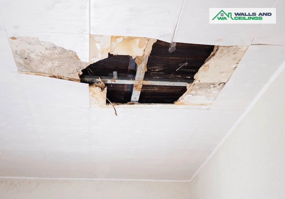 Water damaged ceiling in Carine
