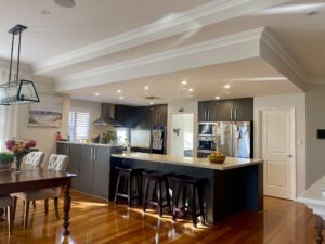 Gyprock Ceiling Installations after covering up Timber beam in City Beach Home Perth