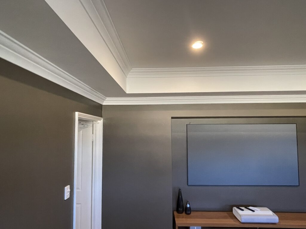 Theater Bulk Head timber bean cover up in Mindarie Home
