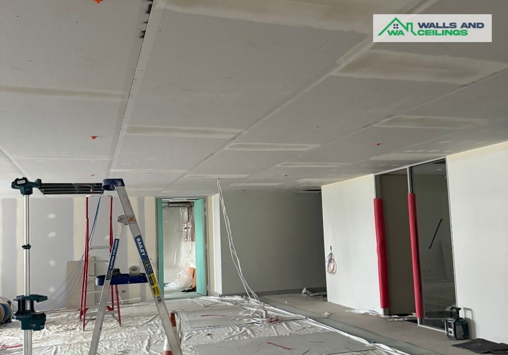 gyprock ceiling installation site in Woodvale site resized