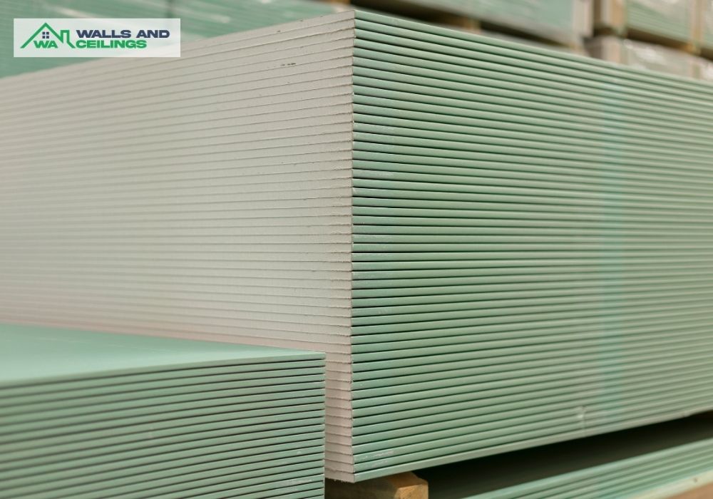stack of platerboards for wall and ceiling installation in Perth